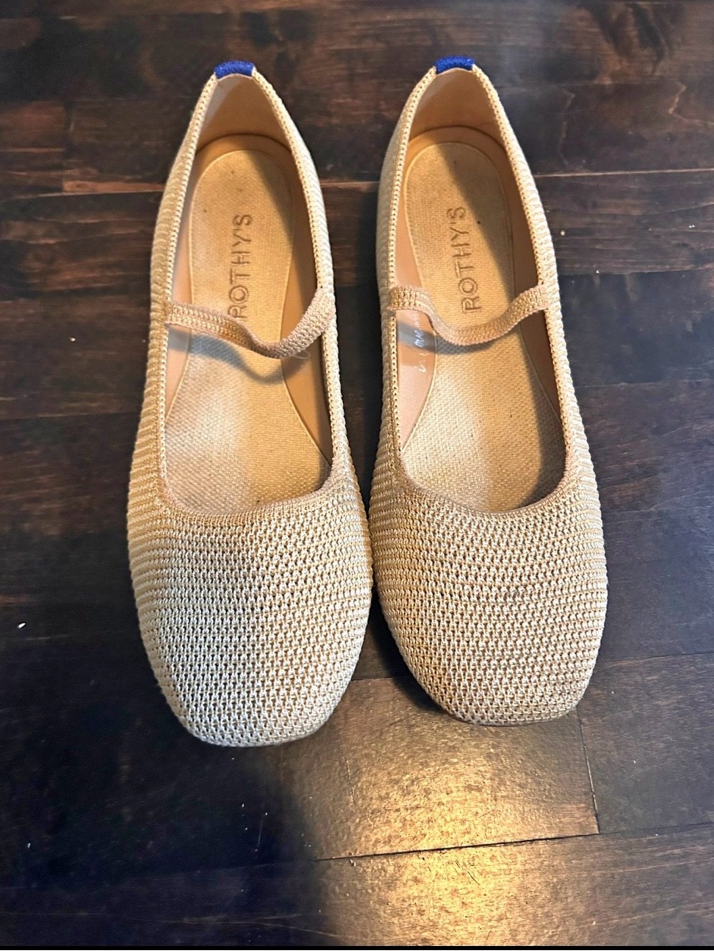 Size 8 Rothy's Max Square Mary Jane - Raffia Knit
